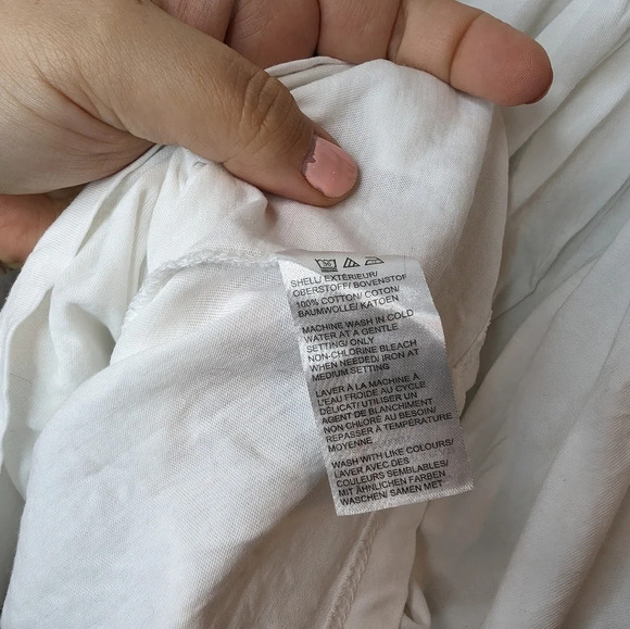 Lord & Taylor 100% Cotton White T Shirt Tasseled  Sleeves Women 2XL Plus Size - Picture 4 of 9